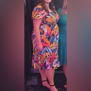Multicolor MIDI Dress Size 18